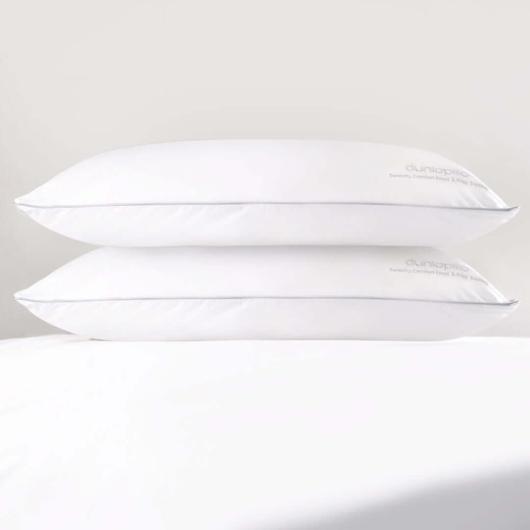 Dunlopillo Serenity Comfort Latex Pillow NEW 2025 - Pack of 2 | UK's Leading Pillow Specialist | UK's Lowest Prices | Featuring UK's Best Brands including TEMPUR®, Dunlopillo, Hypnos, Silentnight, Sealy, Seriously Comfortable & More