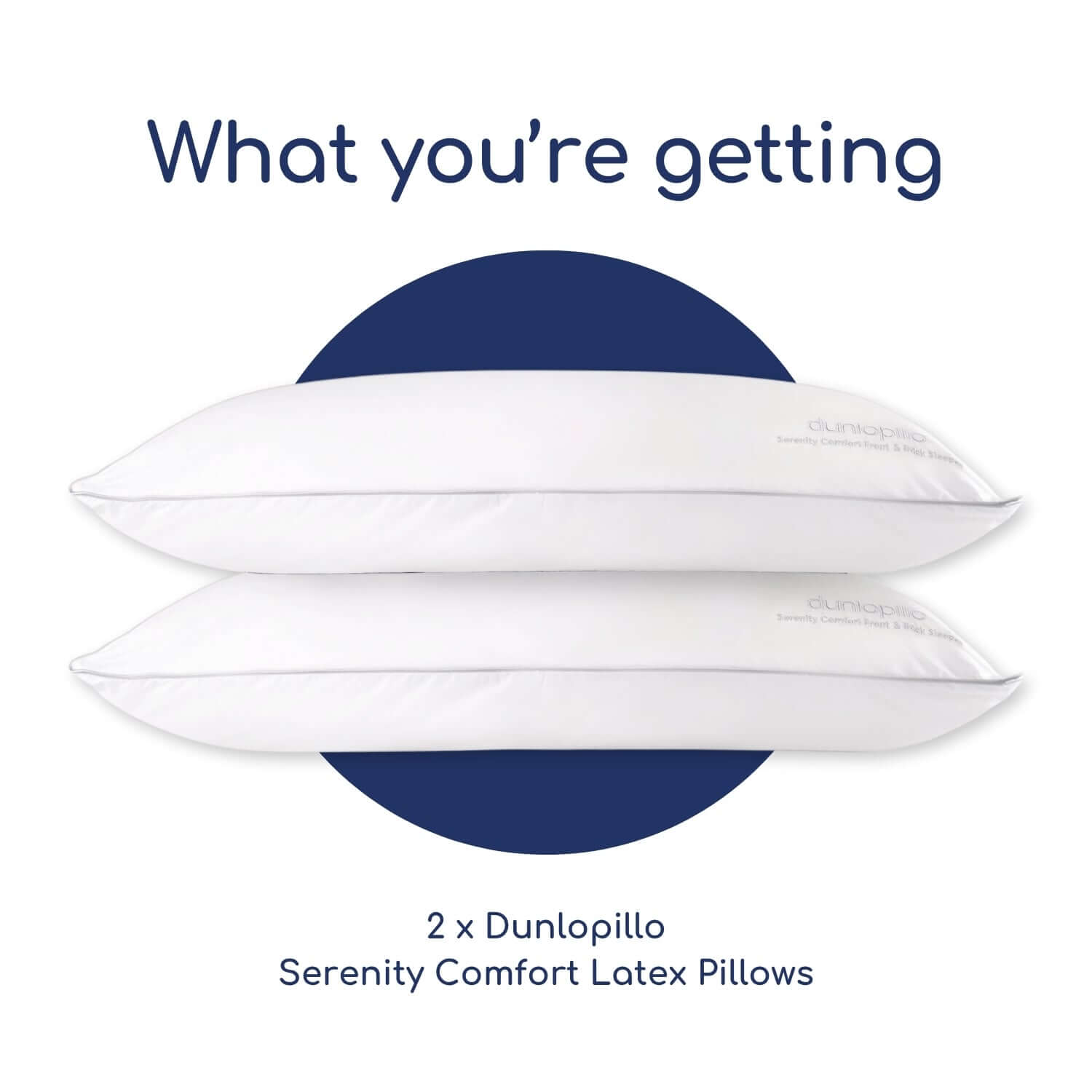 Dunlopillo Serenity Bundle - 4 Pillows and Protectors | UK's Leading Pillow Specialist | UK's Lowest Prices | Featuring UK's Best Brands including TEMPUR®, Dunlopillo, Hypnos, Silentnight, Sealy, Seriously Comfortable & More