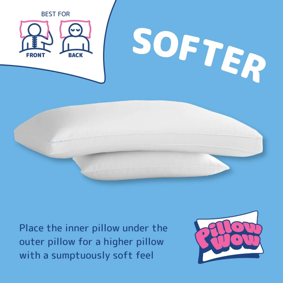 Pillow-Wow Adjustable Pillow - Buy 1 Get 1 FREE | UK's Leading Pillow Specialist | UK's Lowest Prices | Featuring UK's Best Brands including TEMPUR®, Dunlopillo, Hypnos, Silentnight, Sealy, Seriously Comfortable & More