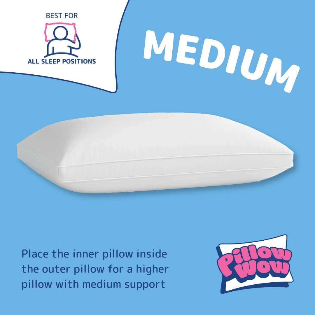 Pillow-Wow Adjustable Pillow - Buy 1 Get 1 FREE | UK's Leading Pillow Specialist | UK's Lowest Prices | Featuring UK's Best Brands including TEMPUR®, Dunlopillo, Hypnos, Silentnight, Sealy, Seriously Comfortable & More