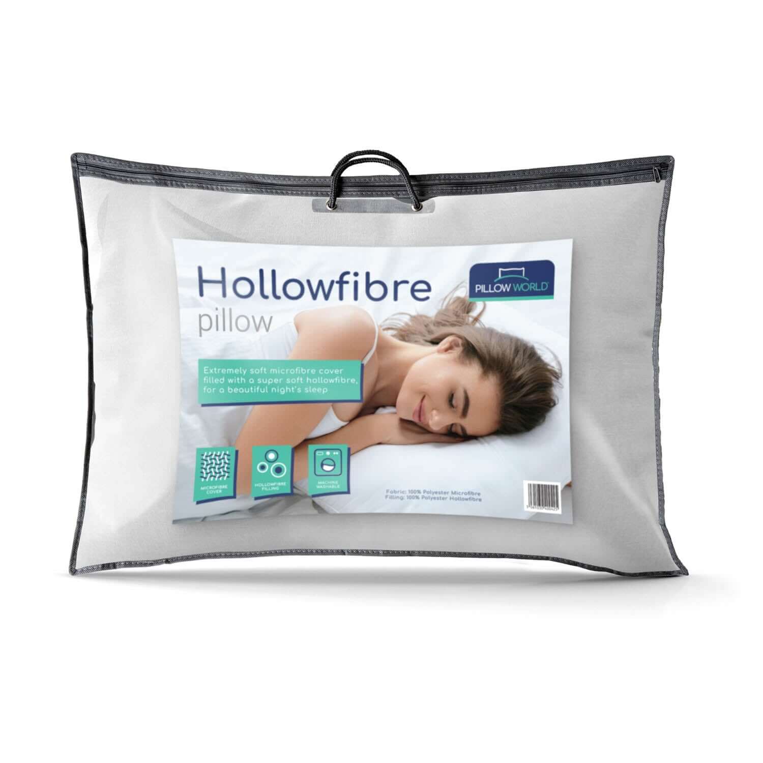 Pillow World Hollowfibre Pillow | UK's Leading Pillow Specialist | UK's Lowest Prices | Featuring UK's Best Brands including TEMPUR®, Dunlopillo, Hypnos, Silentnight, Sealy, Seriously Comfortable & More