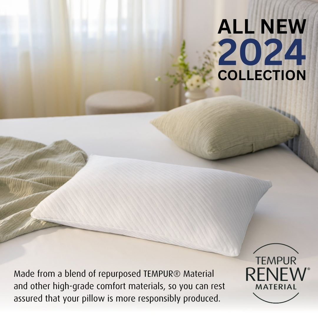 TEMPUR ReNew® Material made from a blend of repurposed TEMPUR® Material and other high grade comfort material