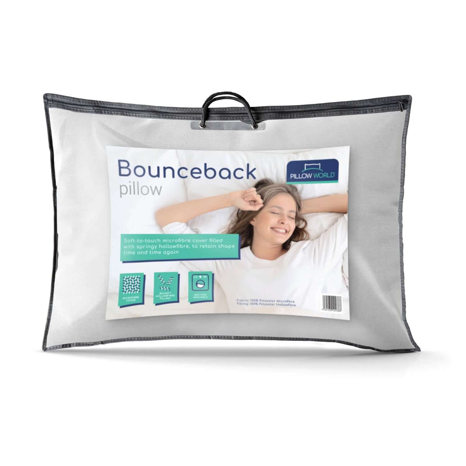 Pillow World Bounceback Pillow | UK's Leading Pillow Specialist | UK's Lowest Prices | Featuring UK's Best Brands including TEMPUR®, Dunlopillo, Hypnos, Silentnight, Sealy, Seriously Comfortable & More