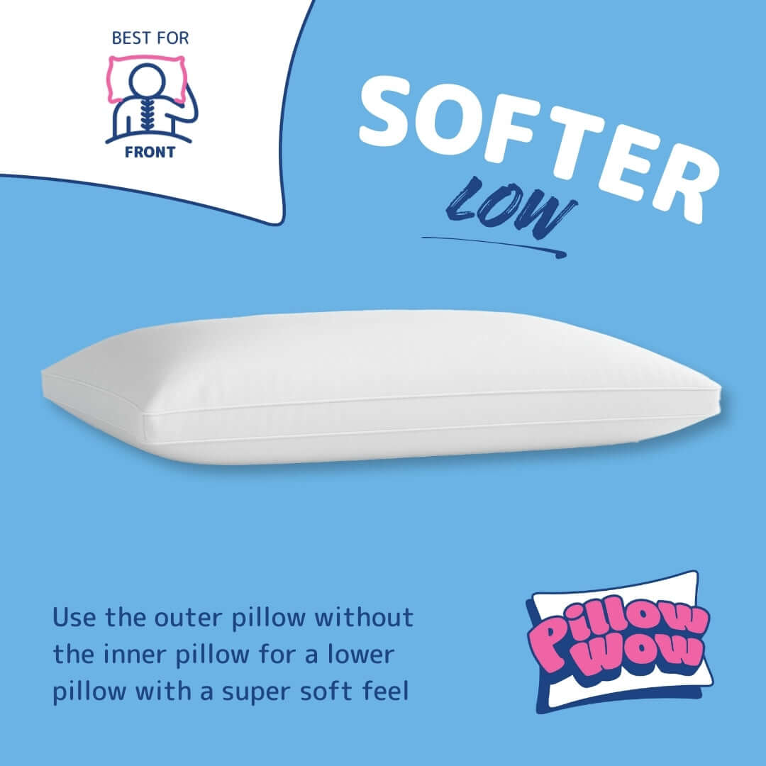 Pillow-Wow Adjustable Pillow - Buy 1 Get 1 FREE | UK's Leading Pillow Specialist | UK's Lowest Prices | Featuring UK's Best Brands including TEMPUR®, Dunlopillo, Hypnos, Silentnight, Sealy, Seriously Comfortable & More