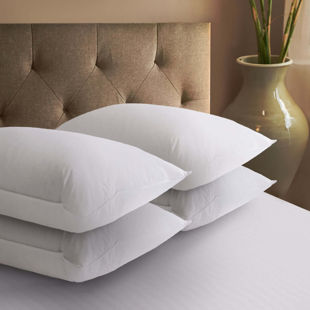 Nature's Hug Duck Feather and Down Pillow - Pack of 4 | UK's Leading Pillow Specialist | UK's Lowest Prices | Featuring UK's Best Brands including TEMPUR®, Dunlopillo, Hypnos, Silentnight, Sealy, Seriously Comfortable & More