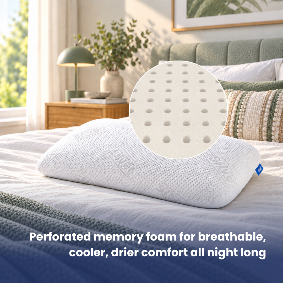 Silver Memory Side Sleeper Pain Relief Pillow by Adormo