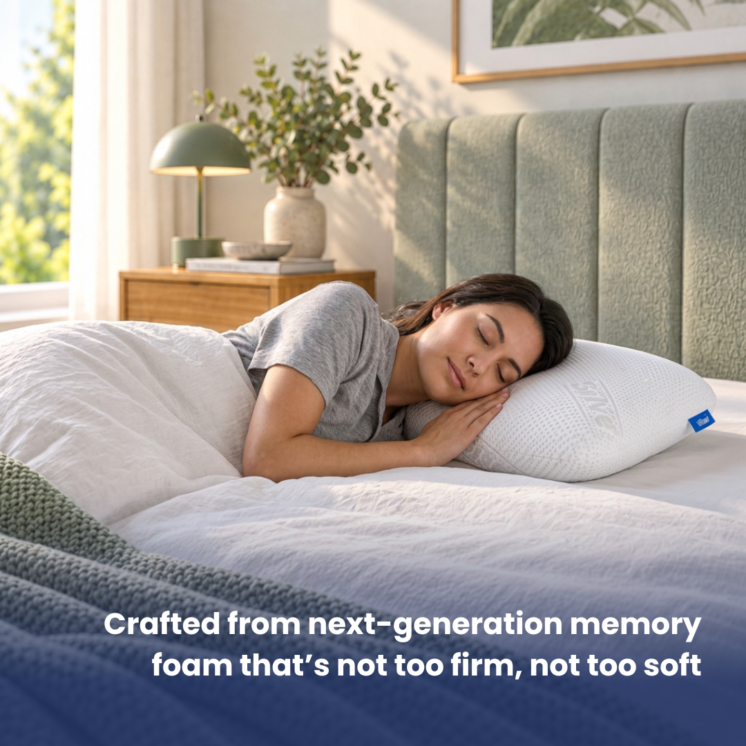 Silver Memory Side Sleeper Pain Relief Pillow by Adormo