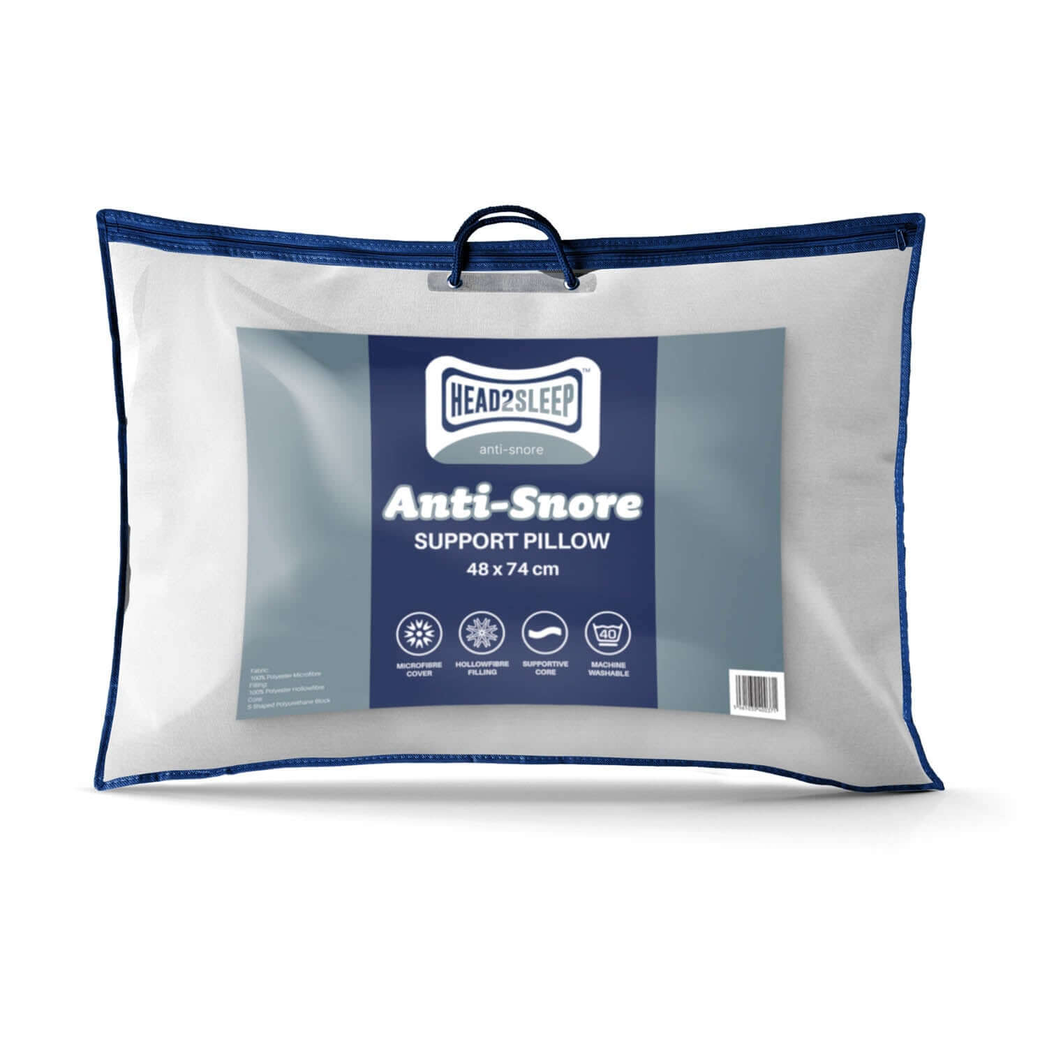 Head2Sleep Anti-Snore Support Pillow | UK's Leading Pillow Specialist | UK's Lowest Prices | Featuring UK's Best Brands including TEMPUR®, Dunlopillo, Hypnos, Silentnight, Sealy, Seriously Comfortable & More