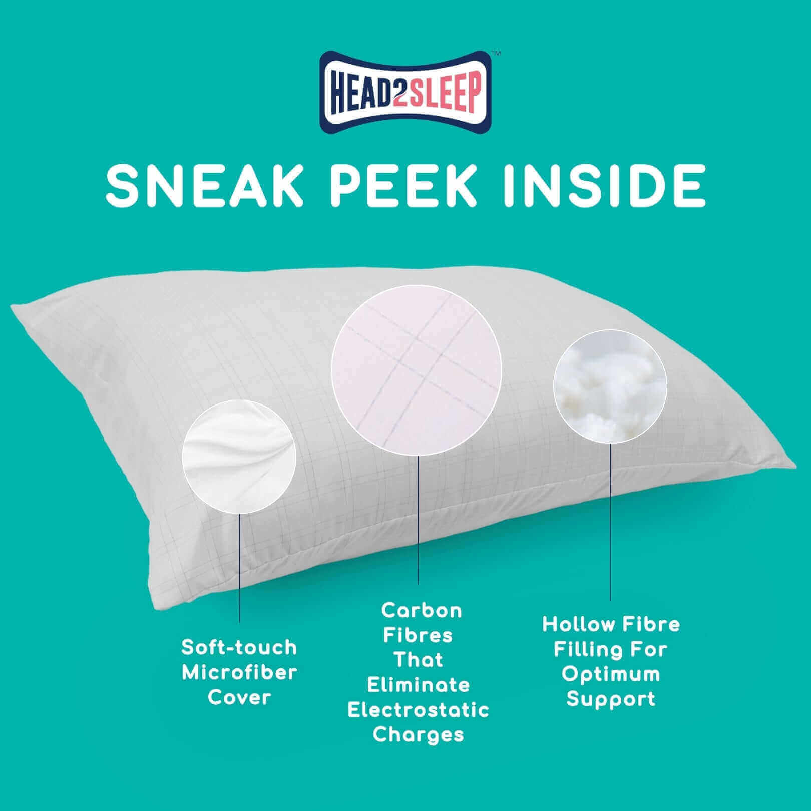 Head2Sleep Anti-Stress Pillow | UK's Leading Pillow Specialist | UK's Lowest Prices | Featuring UK's Best Brands including TEMPUR®, Dunlopillo, Hypnos, Silentnight, Sealy, Seriously Comfortable & More