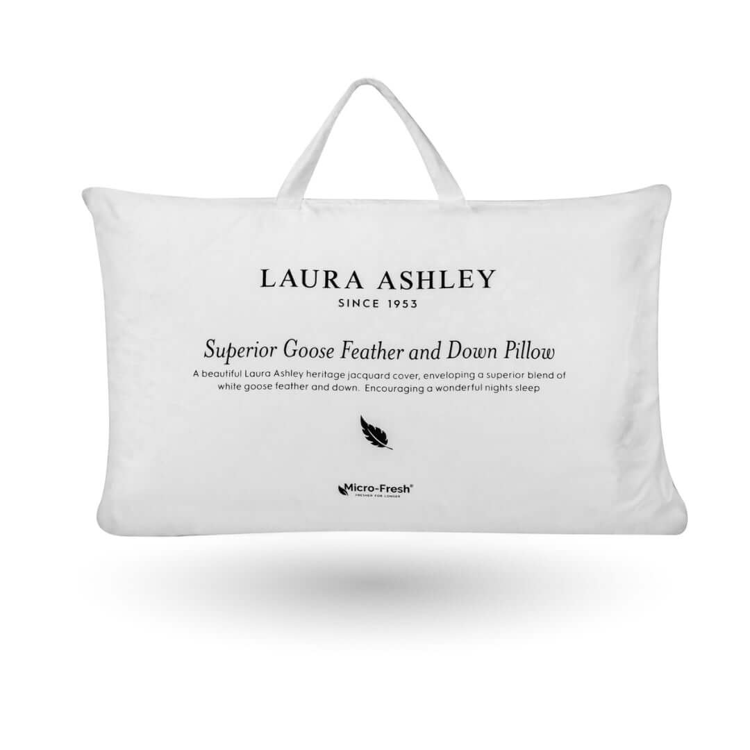 Laura Ashley Goose Feather & Down Pillow | UK's Leading Pillow Specialist | UK's Lowest Prices | Featuring UK's Best Brands including TEMPUR®, Dunlopillo, Hypnos, Silentnight, Sealy, Seriously Comfortable & More