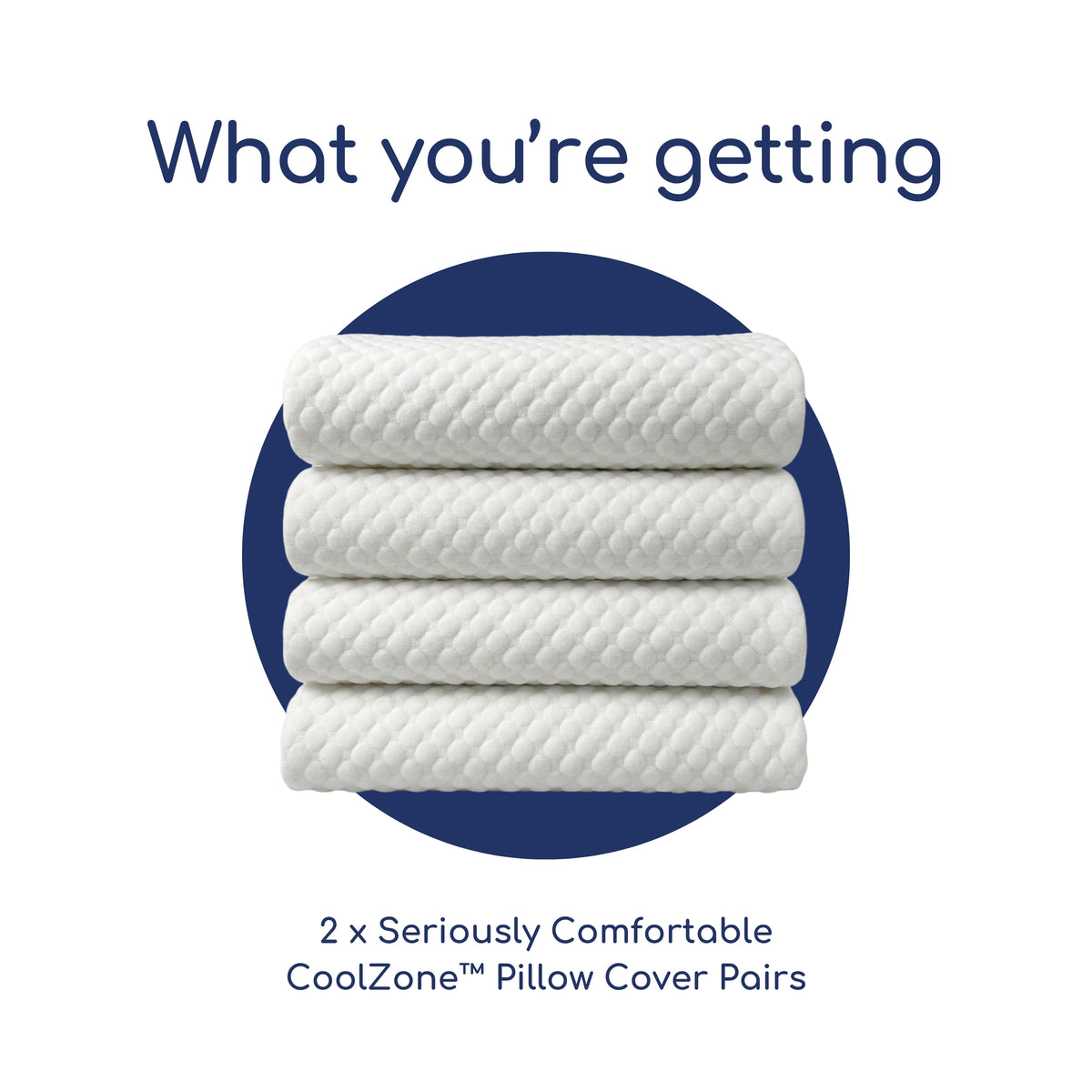 Cooling Pillow Bundle - 4 Pillows with 2 CoolZone™ Pillow Cover Pairs