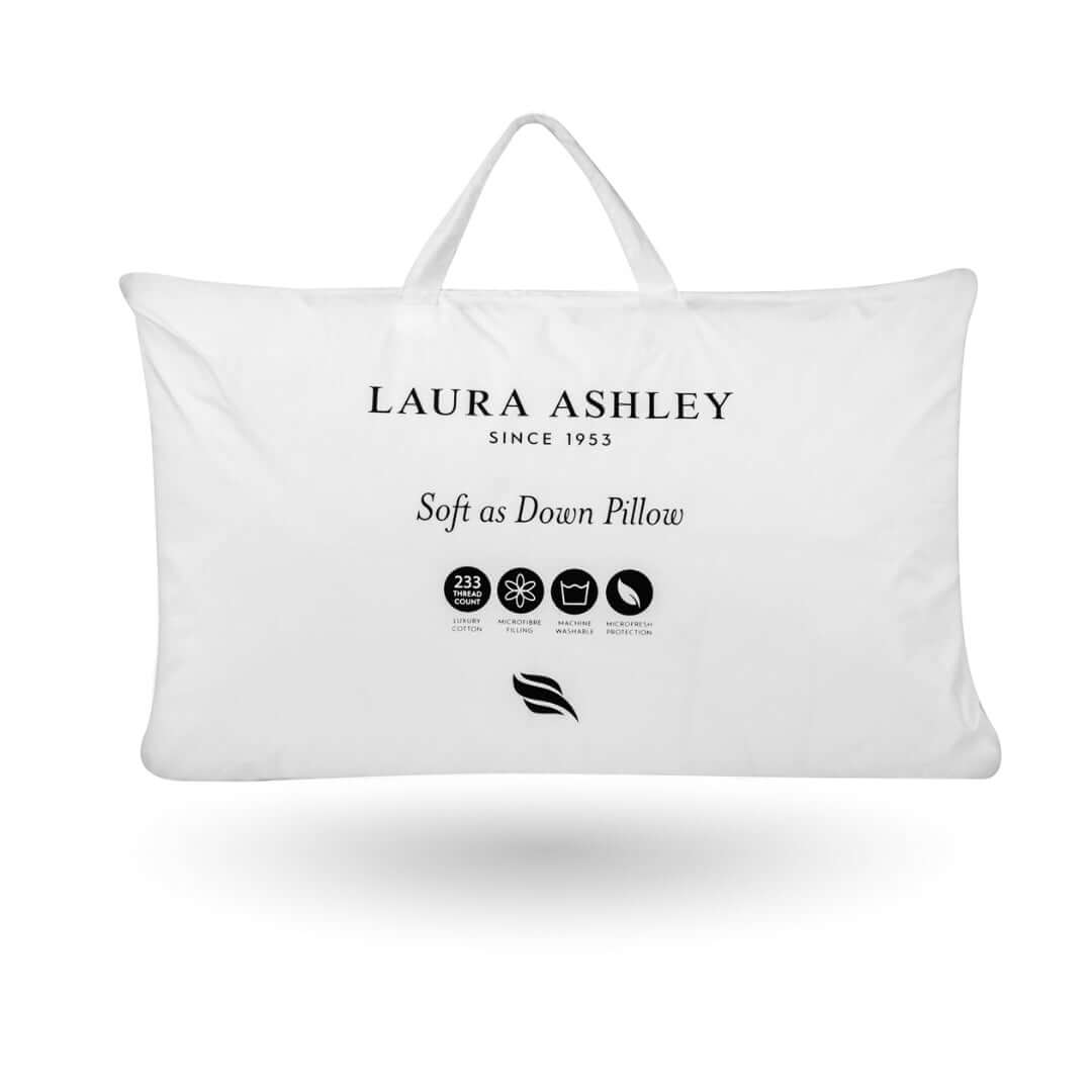 Laura Ashley Soft As Down Pillow | UK's Leading Pillow Specialist | UK's Lowest Prices | Featuring UK's Best Brands including TEMPUR®, Dunlopillo, Hypnos, Silentnight, Sealy, Seriously Comfortable & More