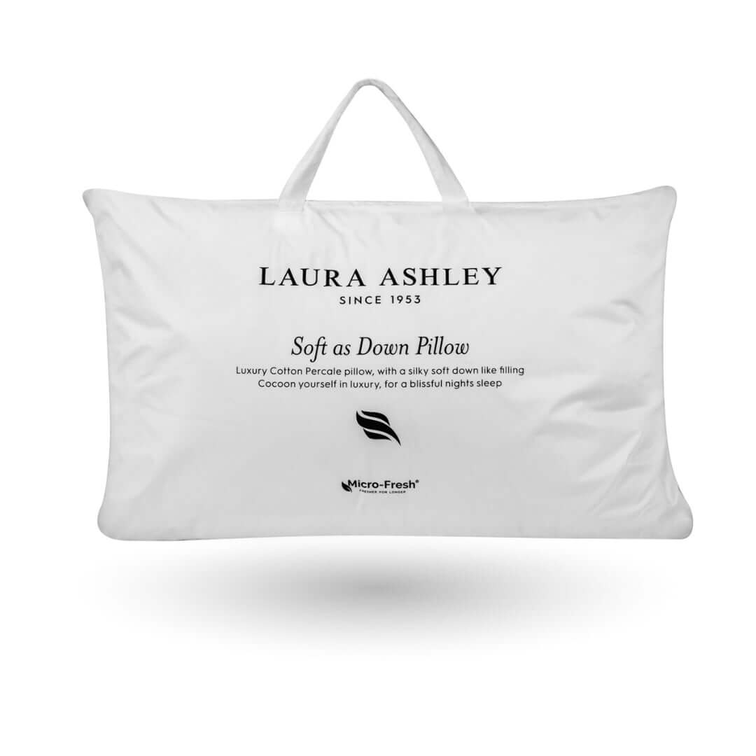 Laura Ashley Soft As Down Pillow | UK's Leading Pillow Specialist | UK's Lowest Prices | Featuring UK's Best Brands including TEMPUR®, Dunlopillo, Hypnos, Silentnight, Sealy, Seriously Comfortable & More