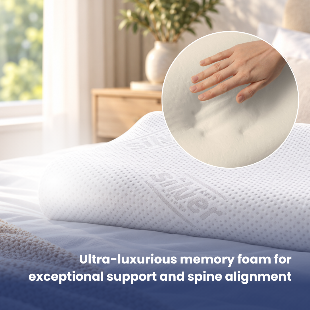 Silver Anatomic Pain Relief Pillow by Adormo