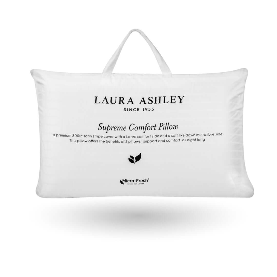 Laura Ashley Supreme Comfort Duo Pillow | UK's Leading Pillow Specialist | UK's Lowest Prices | Featuring UK's Best Brands including TEMPUR®, Dunlopillo, Hypnos, Silentnight, Sealy, Seriously Comfortable & More