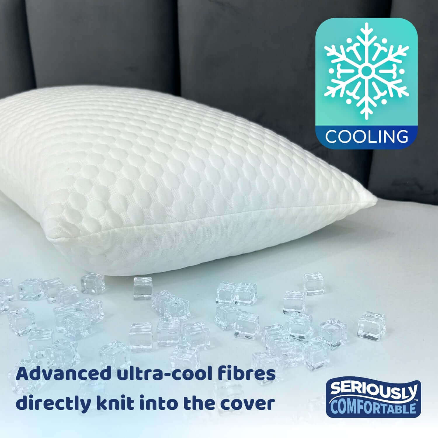 Seriously Comfortable CoolZone™ Pillow Cover Pair | UK's Leading Pillow Specialist | UK's Lowest Prices | Featuring UK's Best Brands including TEMPUR®, Dunlopillo, Hypnos, Silentnight, Sealy, Seriously Comfortable & More