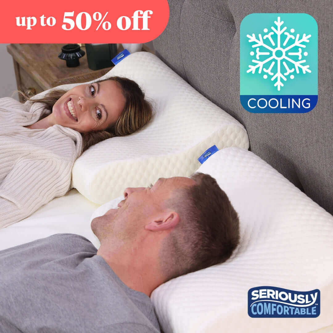 Seriously Comfortable Cool Anatomic Comfort Pillow | UK's Leading Pillow Specialist | UK's Lowest Prices | Featuring UK's Best Brands including TEMPUR®, Dunlopillo, Hypnos, Silentnight, Sealy, Seriously Comfortable & More
