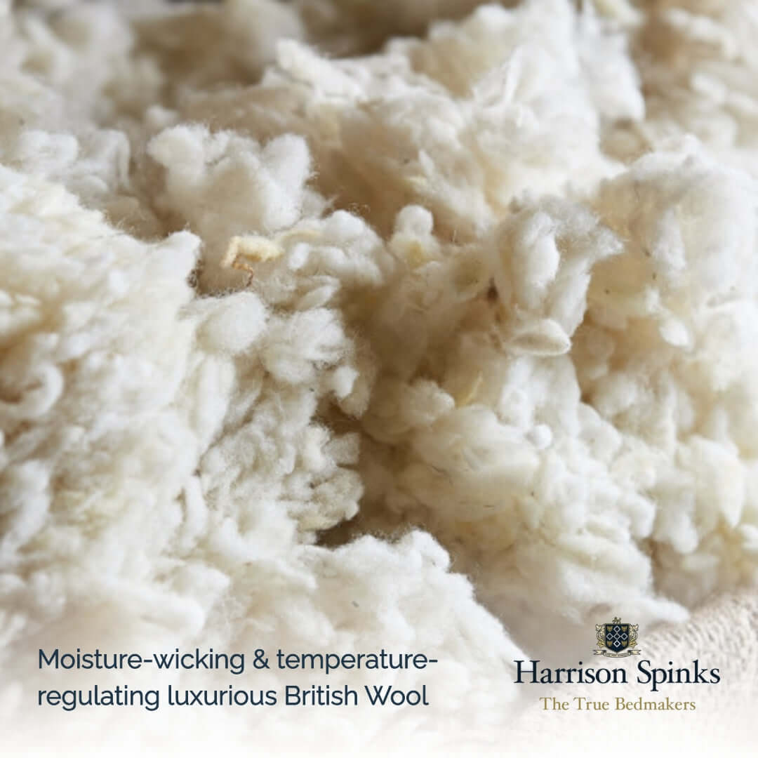Harrison Spinks Premium British Wool Pillow | UK's Leading Pillow Specialist | UK's Lowest Prices | Featuring UK's Best Brands including TEMPUR®, Dunlopillo, Hypnos, Silentnight, Sealy, Seriously Comfortable & More