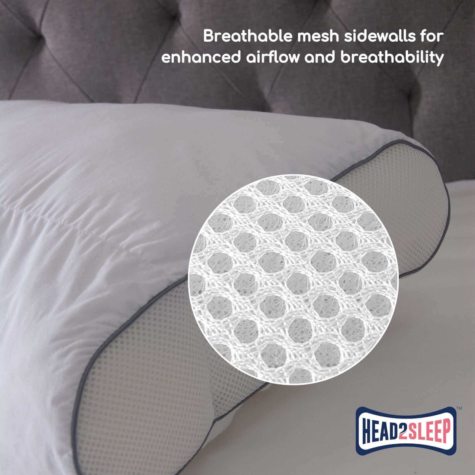 Head2Sleep Duo Feel Neck Support Pillow - CLEARANCE | UK's Leading Pillow Specialist | UK's Lowest Prices | Featuring UK's Best Brands including TEMPUR®, Dunlopillo, Hypnos, Silentnight, Sealy, Seriously Comfortable & More