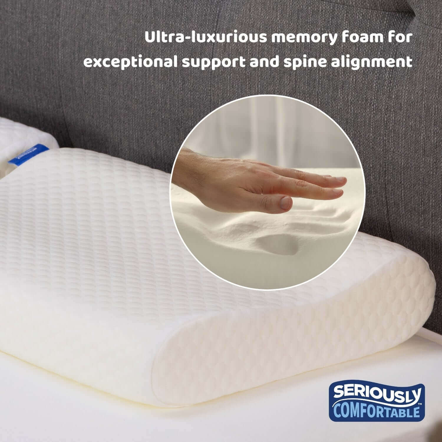 Seriously Comfortable Cool Anatomic Comfort Pillow | UK's Leading Pillow Specialist | UK's Lowest Prices | Featuring UK's Best Brands including TEMPUR®, Dunlopillo, Hypnos, Silentnight, Sealy, Seriously Comfortable & More