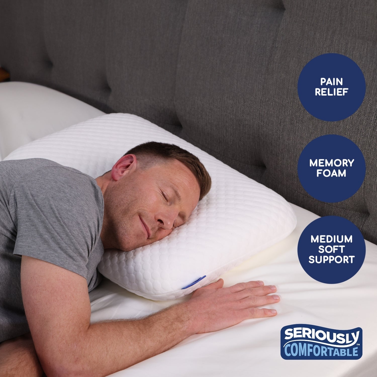 Seriously Comfortable	Memory Comfort Side Sleeper Pillow
