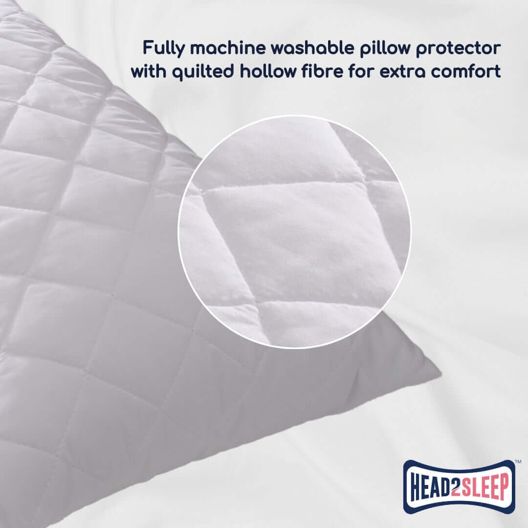 Dunlopillo Bundle - 2 Pairs with Pillow Protectors | UK's Leading Pillow Specialist | UK's Lowest Prices | Featuring UK's Best Brands including TEMPUR®, Dunlopillo, Hypnos, Silentnight, Sealy, Seriously Comfortable & More
