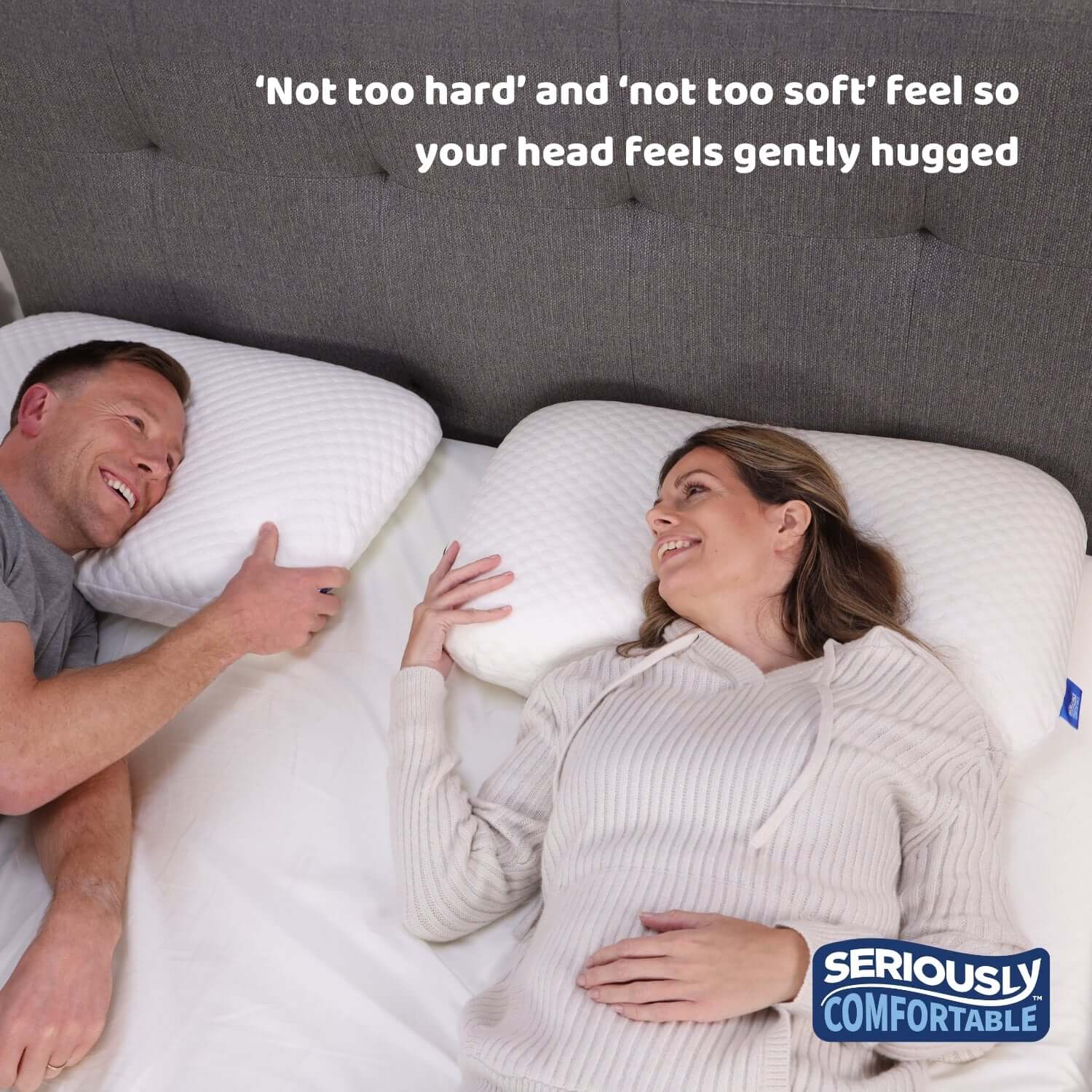 Seriously Comfortable Cool Memory Comfort Side Sleeper Pillow | UK's Leading Pillow Specialist | UK's Lowest Prices | Featuring UK's Best Brands including TEMPUR®, Dunlopillo, Hypnos, Silentnight, Sealy, Seriously Comfortable & More