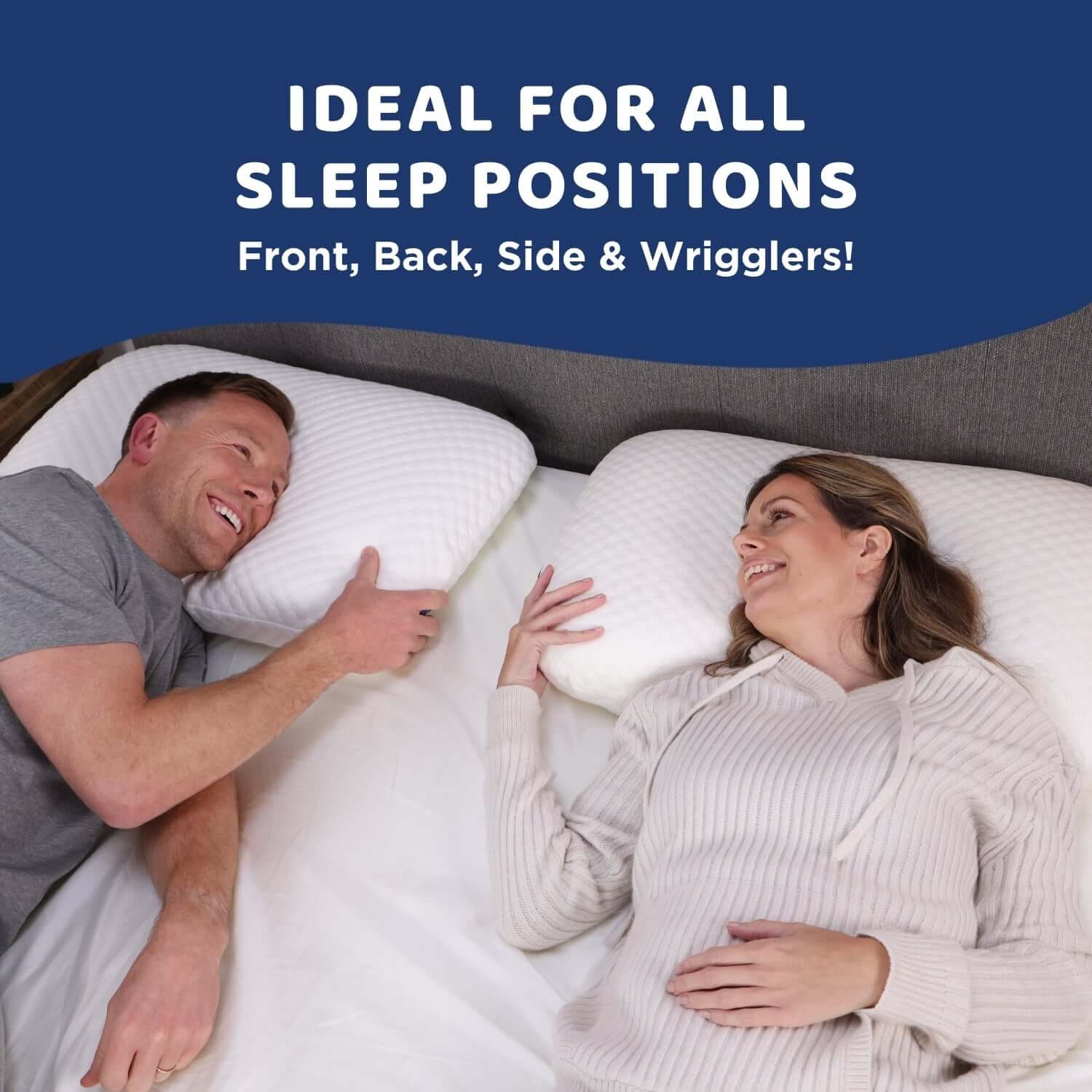 Seriously Comfortable Cool Memory Comfort Side Sleeper Pillow | UK's Leading Pillow Specialist | UK's Lowest Prices | Featuring UK's Best Brands including TEMPUR®, Dunlopillo, Hypnos, Silentnight, Sealy, Seriously Comfortable & More