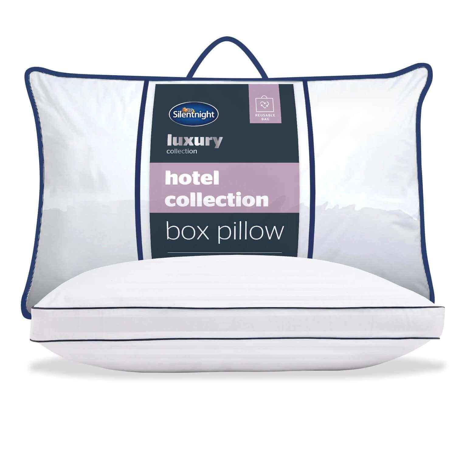 Silentnight Hotel Collection Box Pillow | UK's Leading Pillow Specialist | UK's Lowest Prices | Featuring UK's Best Brands including TEMPUR®, Dunlopillo, Hypnos, Silentnight, Sealy, Seriously Comfortable & More