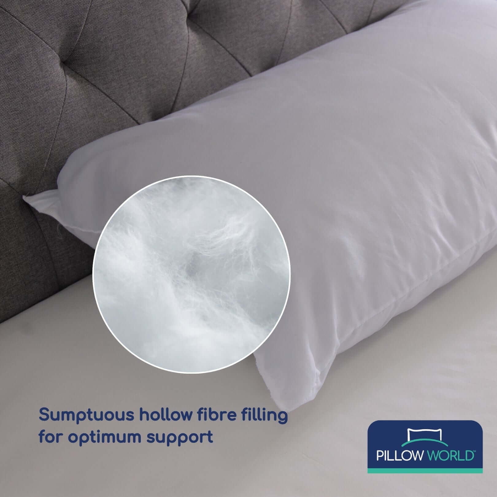Pillow World Hollowfibre Pillow | UK's Leading Pillow Specialist | UK's Lowest Prices | Featuring UK's Best Brands including TEMPUR®, Dunlopillo, Hypnos, Silentnight, Sealy, Seriously Comfortable & More
