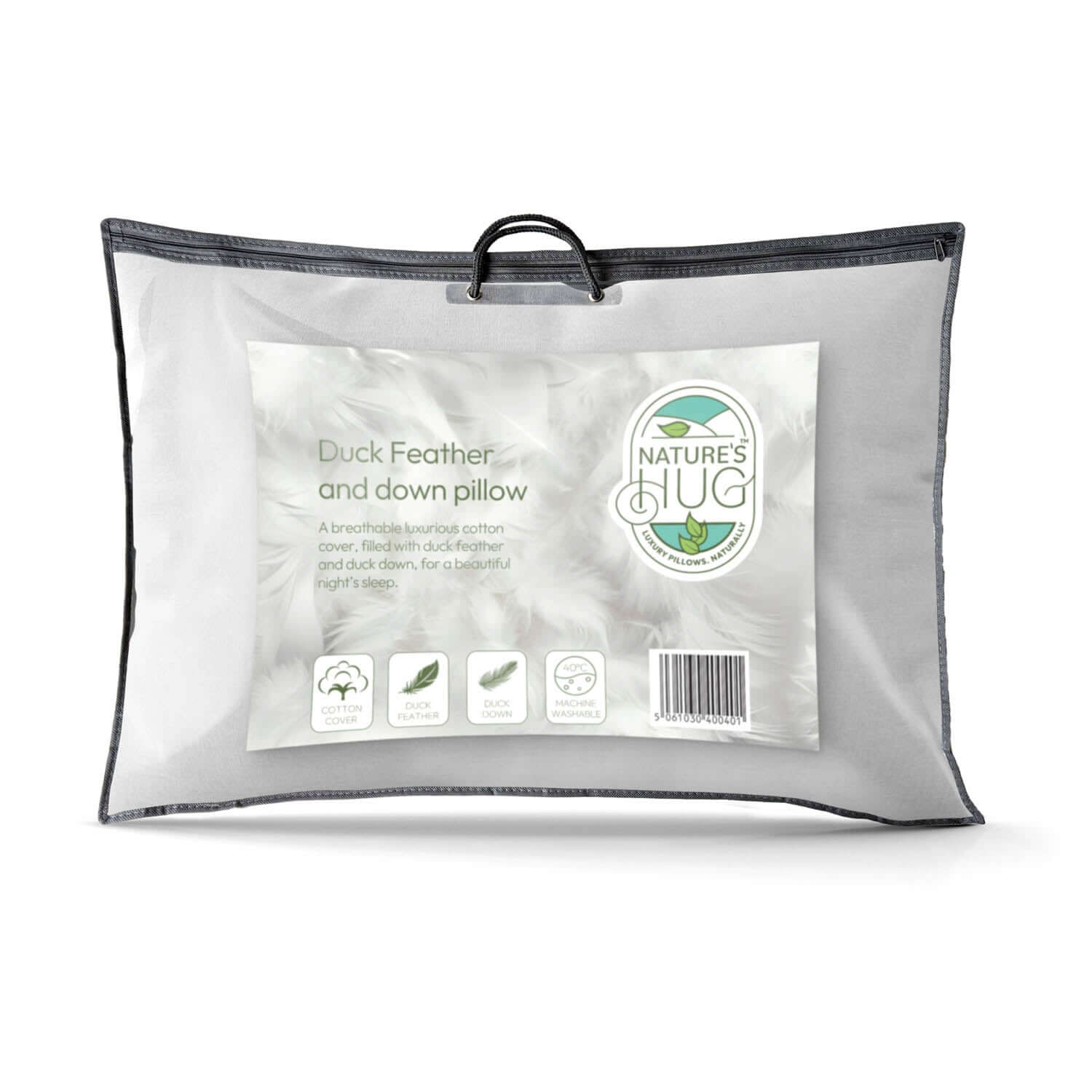 Nature's Hug Duck Feather and Down Pillow | UK's Leading Pillow Specialist | UK's Lowest Prices | Featuring UK's Best Brands including TEMPUR®, Dunlopillo, Hypnos, Silentnight, Sealy, Seriously Comfortable & More