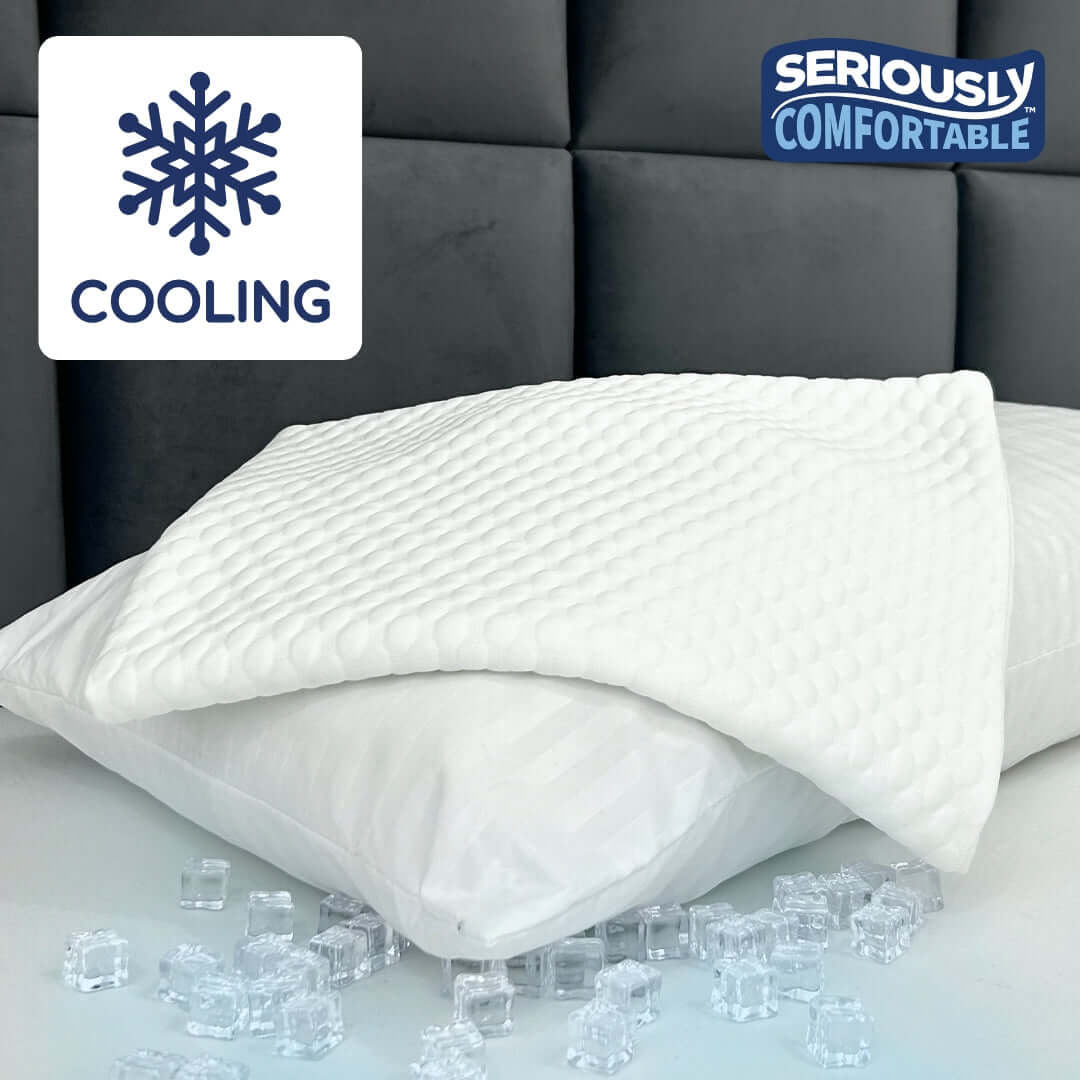 Seriously Comfortable CoolZone™ Pillow Cover Pair | UK's Leading Pillow Specialist | UK's Lowest Prices | Featuring UK's Best Brands including TEMPUR®, Dunlopillo, Hypnos, Silentnight, Sealy, Seriously Comfortable & More