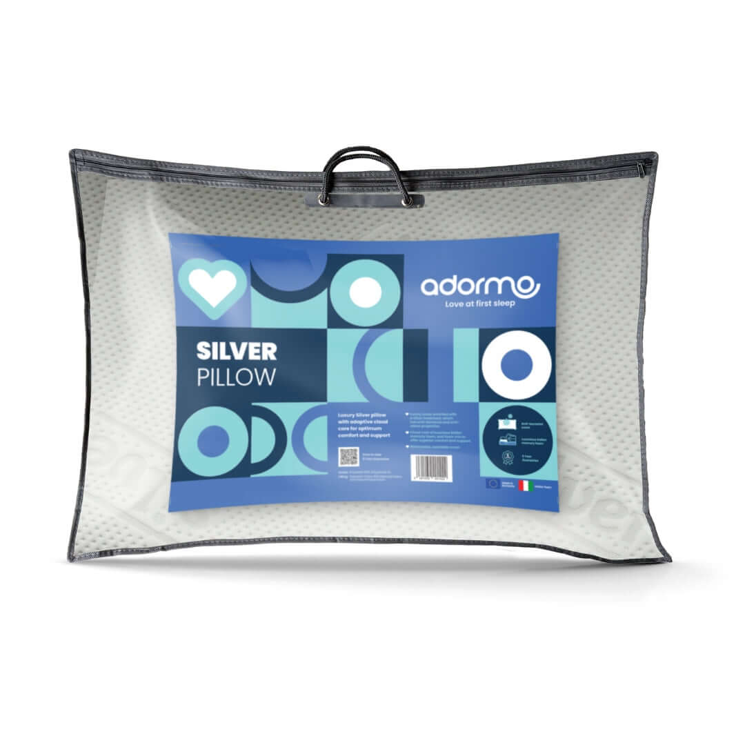Adormo Silver Luxury Anti-Allergy Pillow | UK's Leading Pillow Specialist | UK's Lowest Prices | Featuring UK's Best Brands including TEMPUR®, Dunlopillo, Hypnos, Silentnight, Sealy, Seriously Comfortable & More