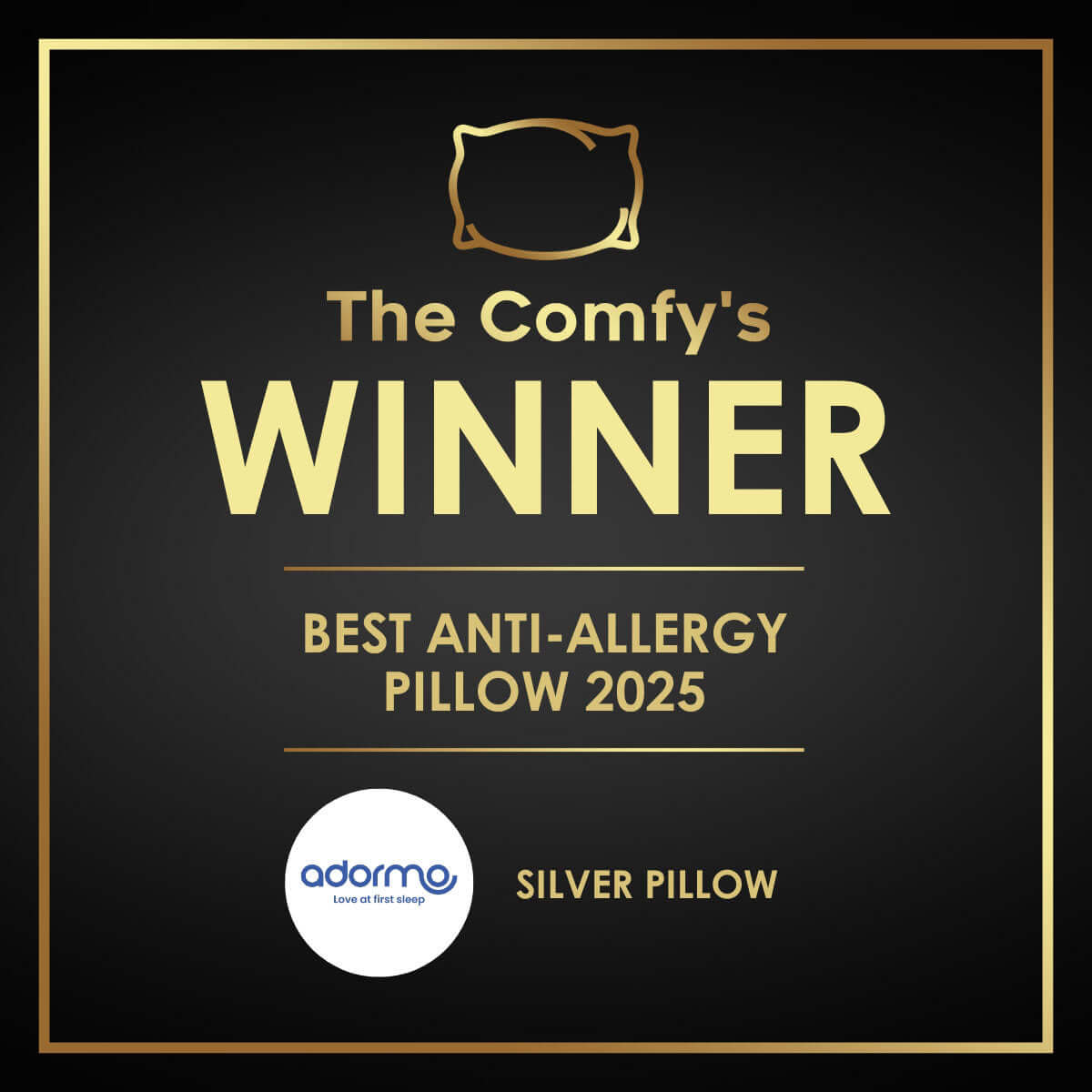 Adormo Silver Luxury Anti-Allergy Pillow | UK's Leading Pillow Specialist | UK's Lowest Prices | Featuring UK's Best Brands including TEMPUR®, Dunlopillo, Hypnos, Silentnight, Sealy, Seriously Comfortable & More