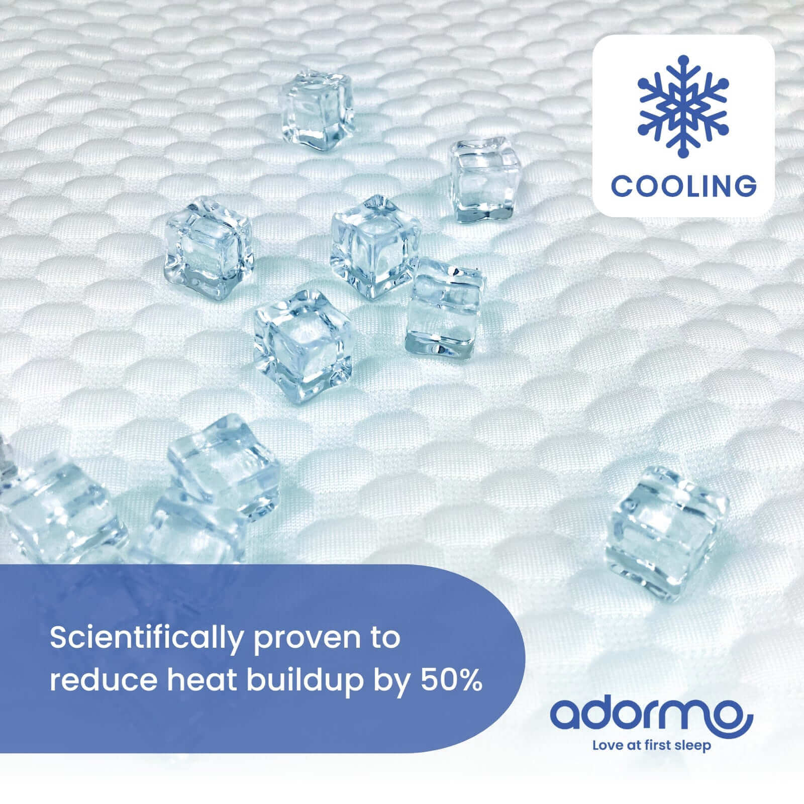Adormo Loves to Be Cool Mat | UK's Leading Pillow Specialist | UK's Lowest Prices | Featuring UK's Best Brands including TEMPUR®, Dunlopillo, Hypnos, Silentnight, Sealy, Seriously Comfortable & More