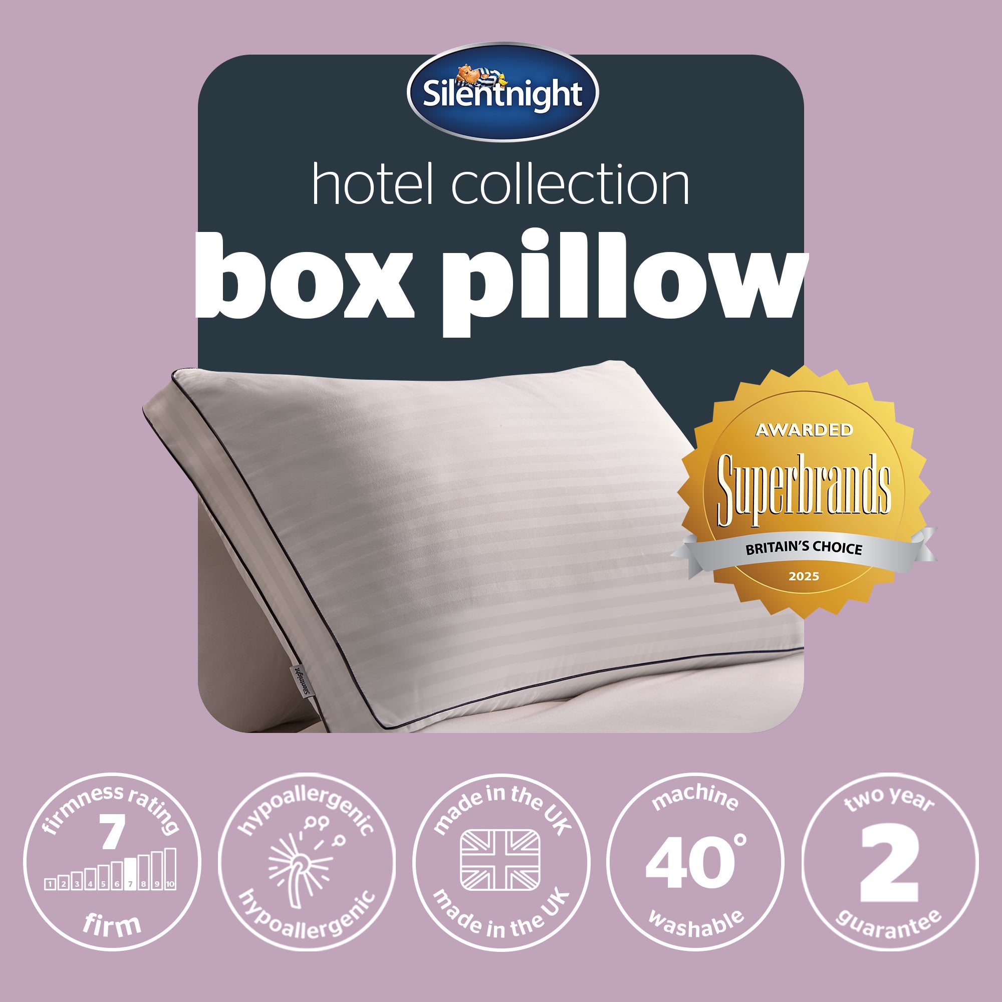 Silentnight Hotel Collection Box Pillow - Pack of 4