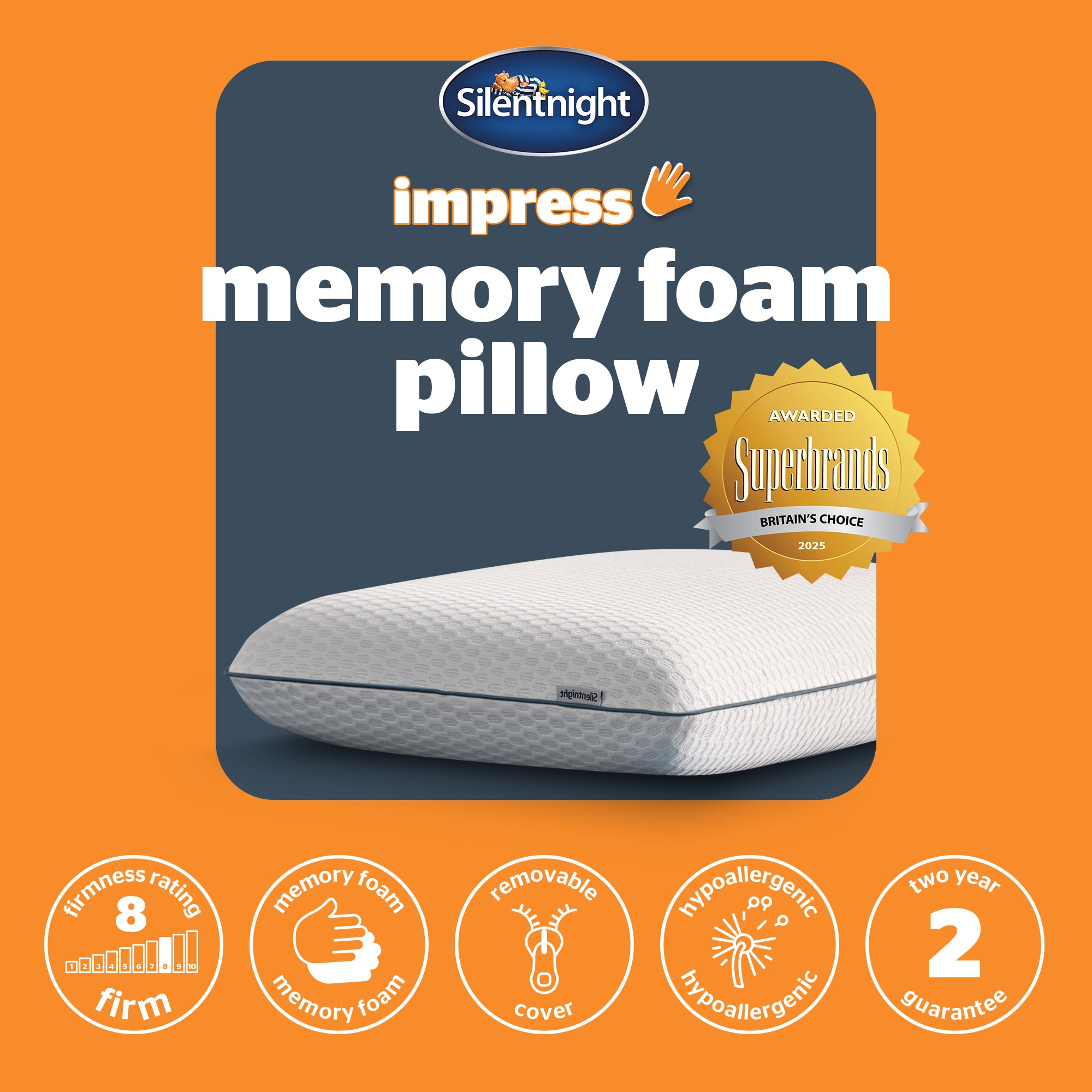 Silentnight Impress Memory Foam Firm Pillow