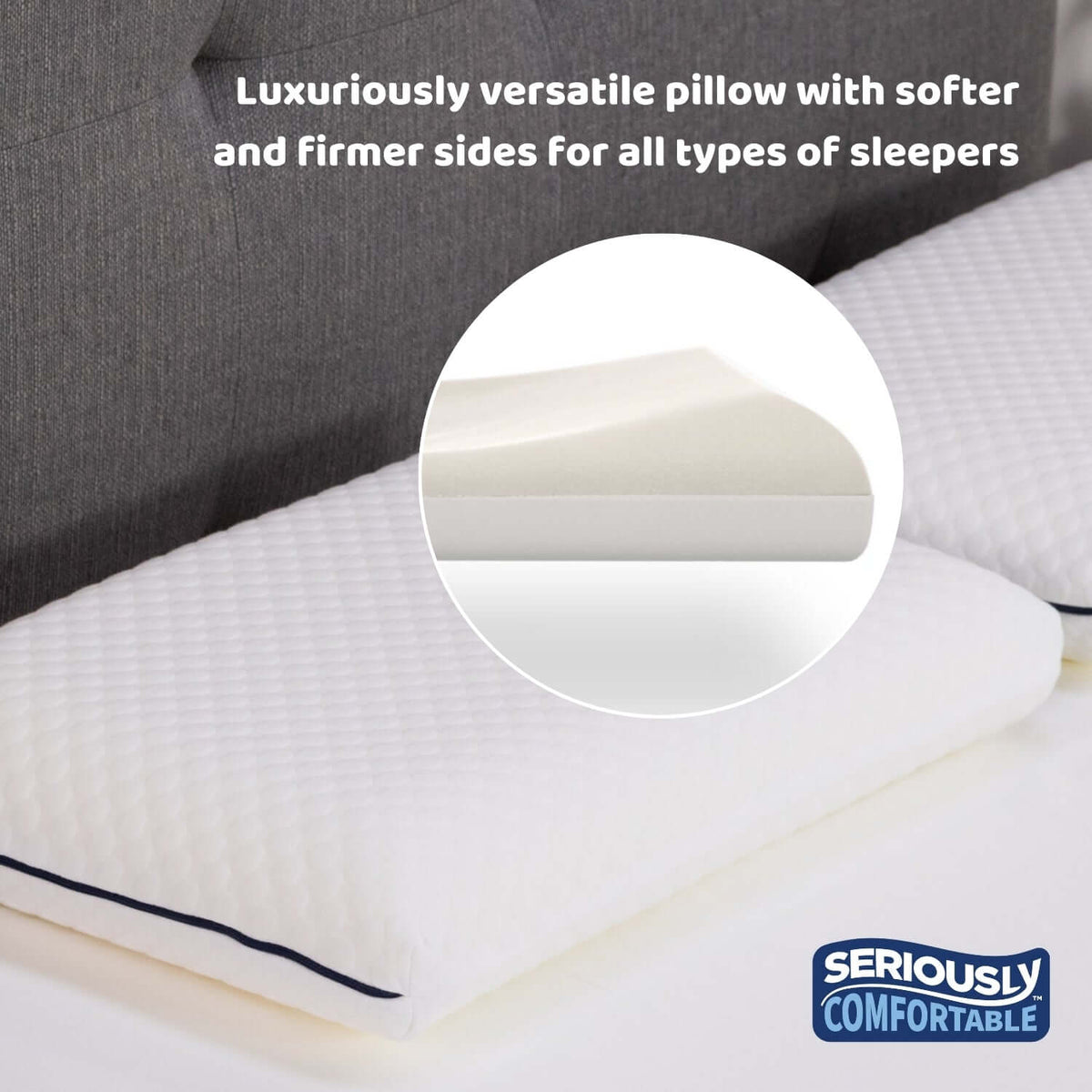 Seriously Comfortable Cool Revolution Comfort Pillow | UK's Leading Pillow Specialist | UK's Lowest Prices | Featuring UK's Best Brands including TEMPUR®, Dunlopillo, Hypnos, Silentnight, Sealy, Seriously Comfortable & More
