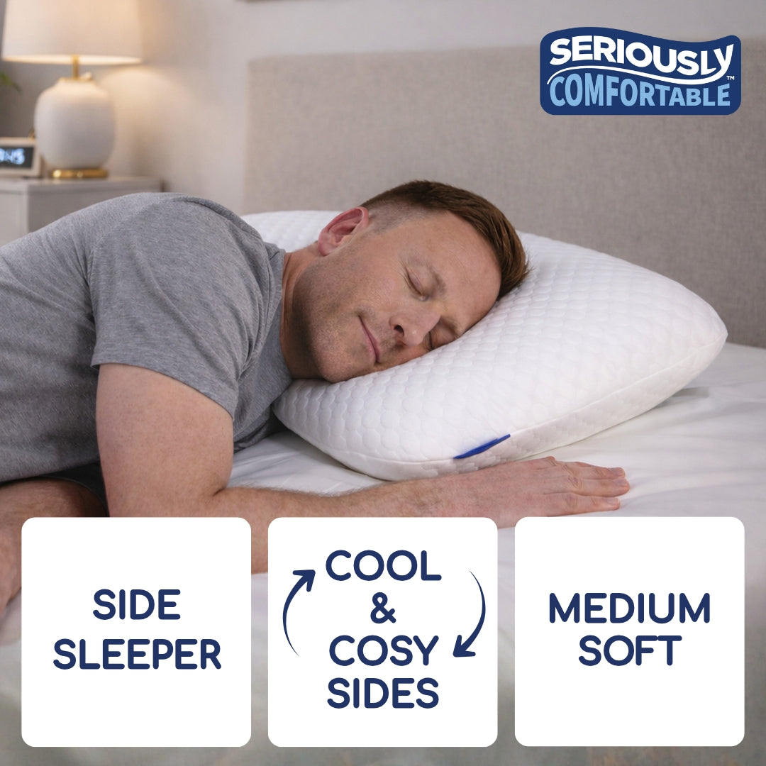 Seriously Comfortable Cool & Cosy Memory Side Sleeper Pillow