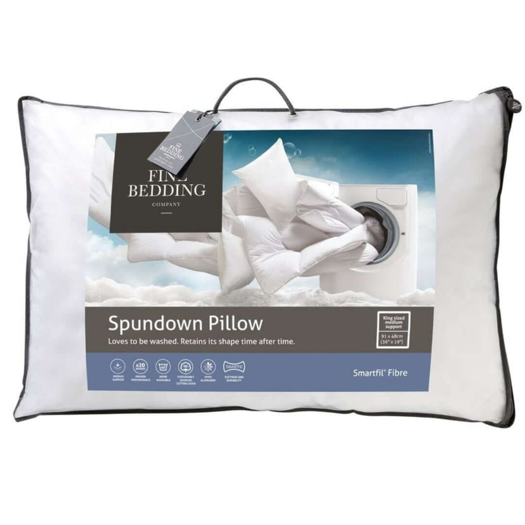 The Fine Bedding Company Spundown 'Loves to be Washed' King Size Pillow - CLEARANCE | UK's Leading Pillow Specialist | UK's Lowest Prices | Featuring UK's Best Brands including TEMPUR®, Dunlopillo, Hypnos, Silentnight, Sealy, Seriously Comfortable & More