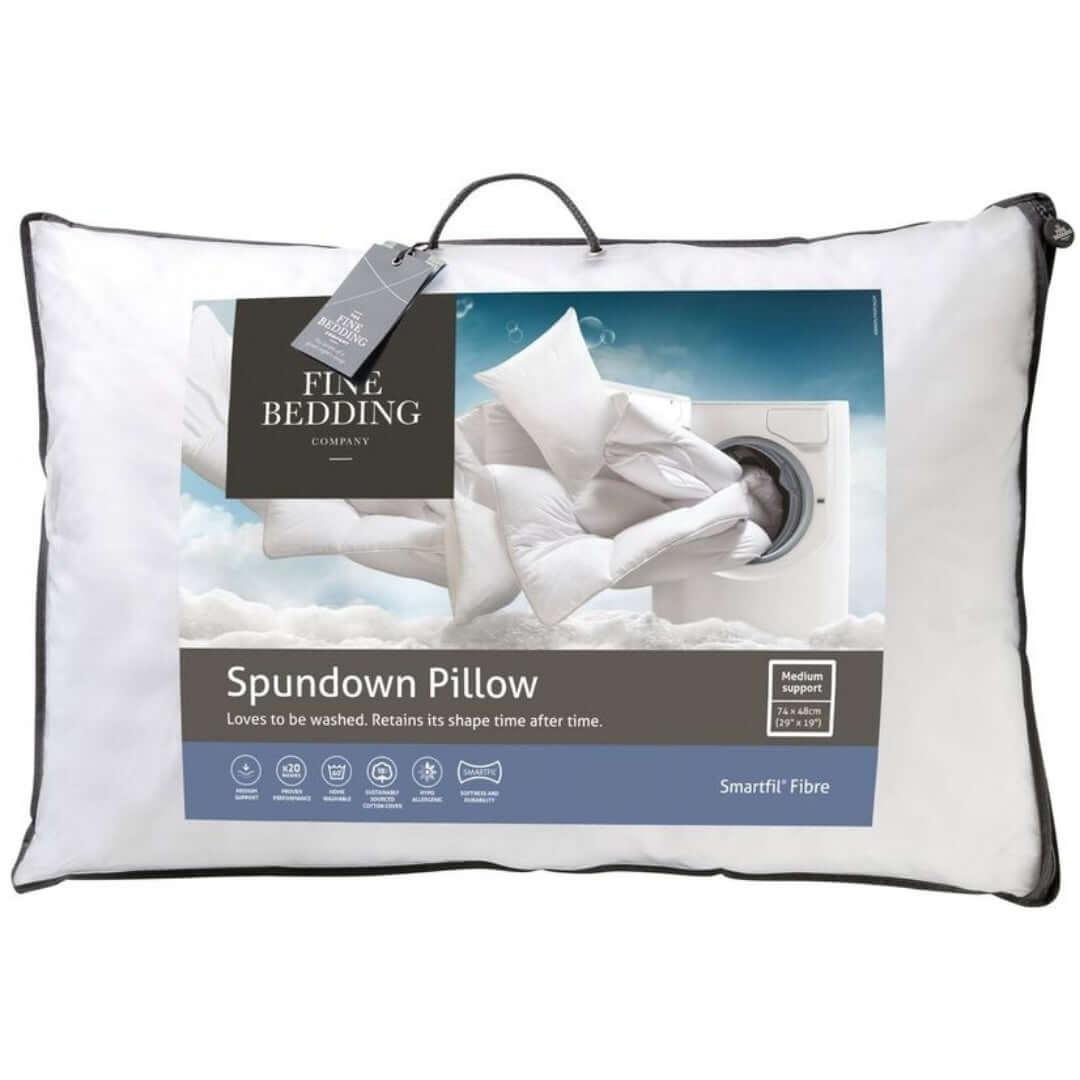 The Fine Bedding Company Spundown 'Loves to be Washed' Pillow - CLEARANCE | UK's Leading Pillow Specialist | UK's Lowest Prices | Featuring UK's Best Brands including TEMPUR®, Dunlopillo, Hypnos, Silentnight, Sealy, Seriously Comfortable & More