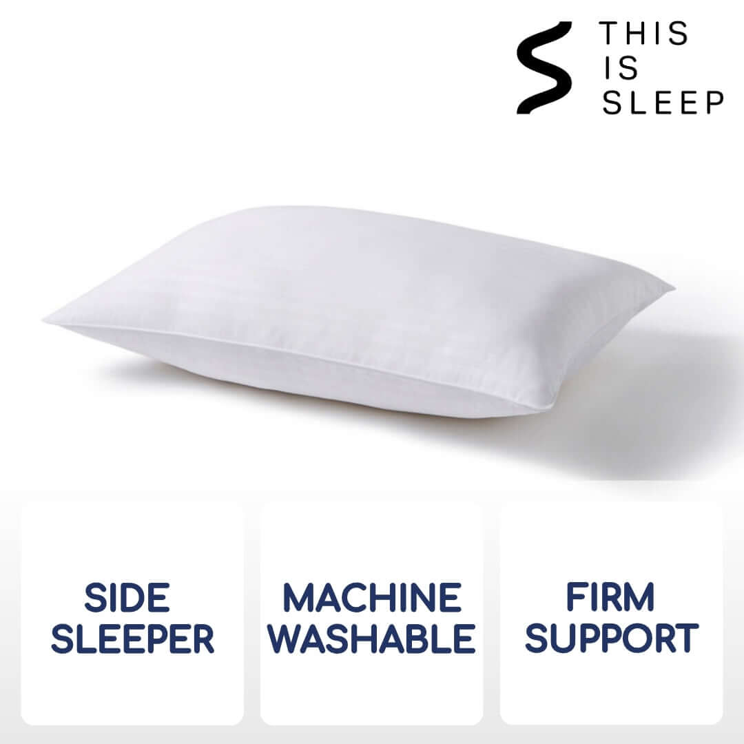 This Is Sleep® Extra Firm Pillow by The Fine Bedding Company | UK's Leading Pillow Specialist | UK's Lowest Prices | Featuring UK's Best Brands including TEMPUR®, Dunlopillo, Hypnos, Silentnight, Sealy, Seriously Comfortable & More