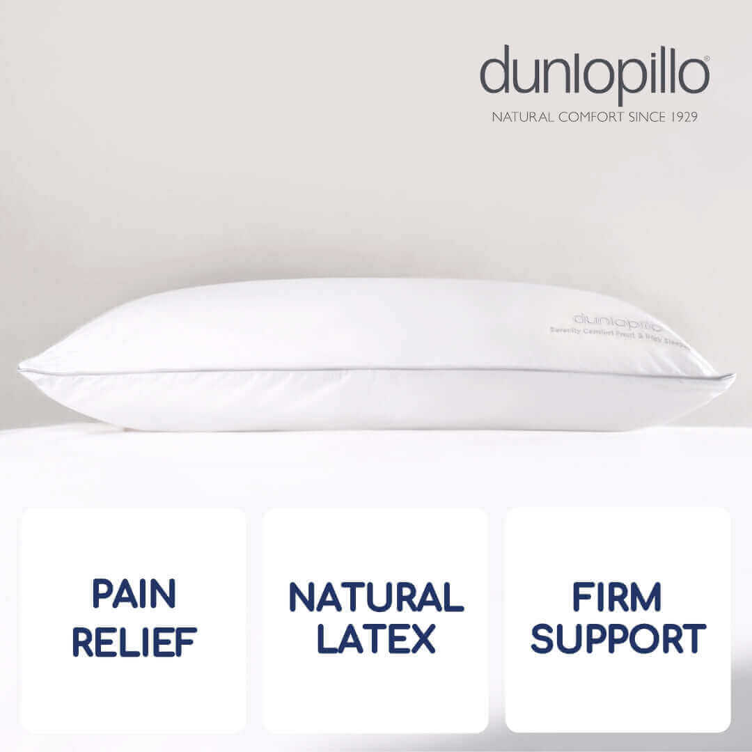 Dunlopillo Serenity Comfort Latex Pillow NEW 2025 | UK's Leading Pillow Specialist | UK's Lowest Prices | Featuring UK's Best Brands including TEMPUR®, Dunlopillo, Hypnos, Silentnight, Sealy, Seriously Comfortable & More