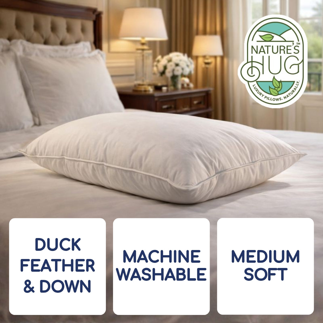 Nature's Hug Duck Feather and Down Pillow