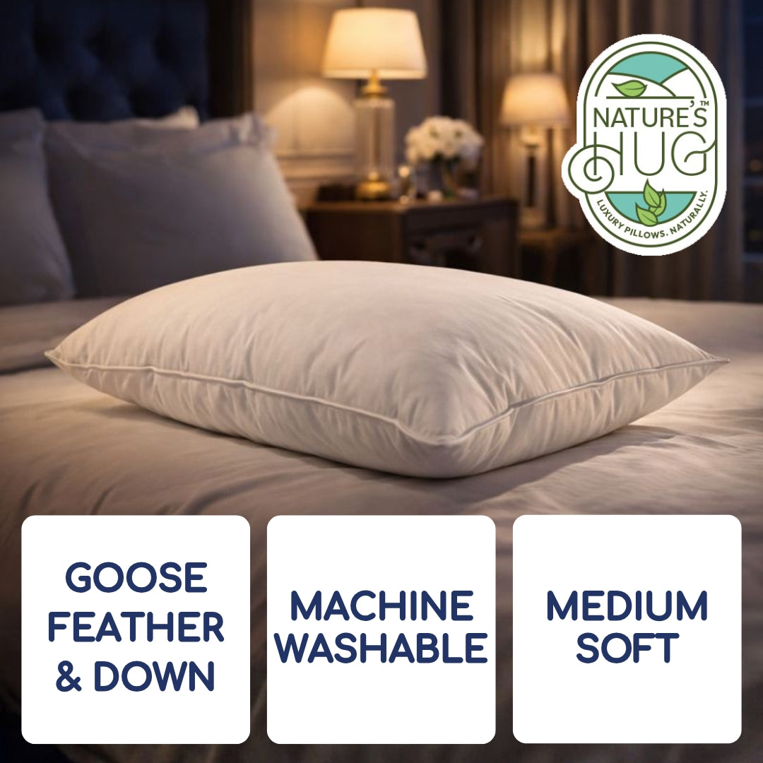 Nature's Hug Goose Feather and Down Pillow