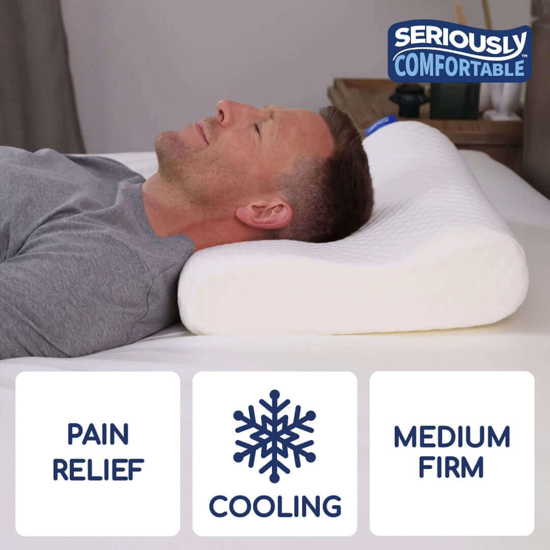 Seriously Comfortable Cool Anatomic Comfort Pillow | UK's Leading Pillow Specialist | UK's Lowest Prices | Featuring UK's Best Brands including TEMPUR®, Dunlopillo, Hypnos, Silentnight, Sealy, Seriously Comfortable & More