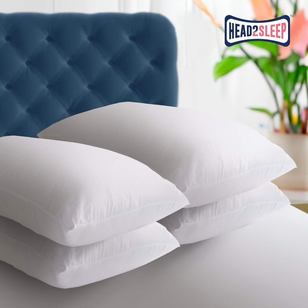 Head2Sleep Anti-Snore Support Pillow - Pack of 4 | UK's Leading Pillow Specialist | UK's Lowest Prices | Featuring UK's Best Brands including TEMPUR®, Dunlopillo, Hypnos, Silentnight, Sealy, Seriously Comfortable & More