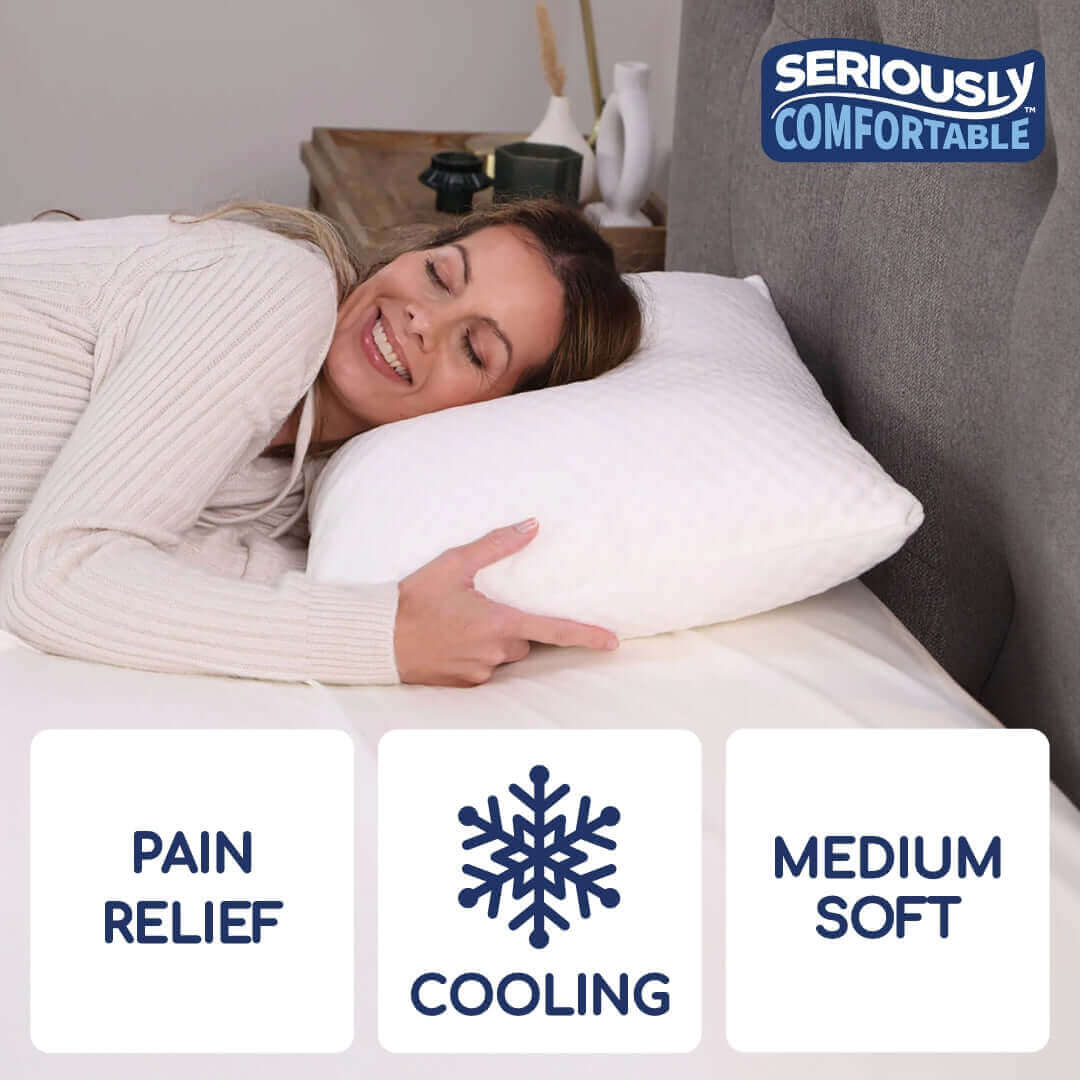 Seriously Comfortable Cool Cloud Comfort Pillow | UK's Leading Pillow Specialist | UK's Lowest Prices | Featuring UK's Best Brands including TEMPUR®, Dunlopillo, Hypnos, Silentnight, Sealy, Seriously Comfortable & More