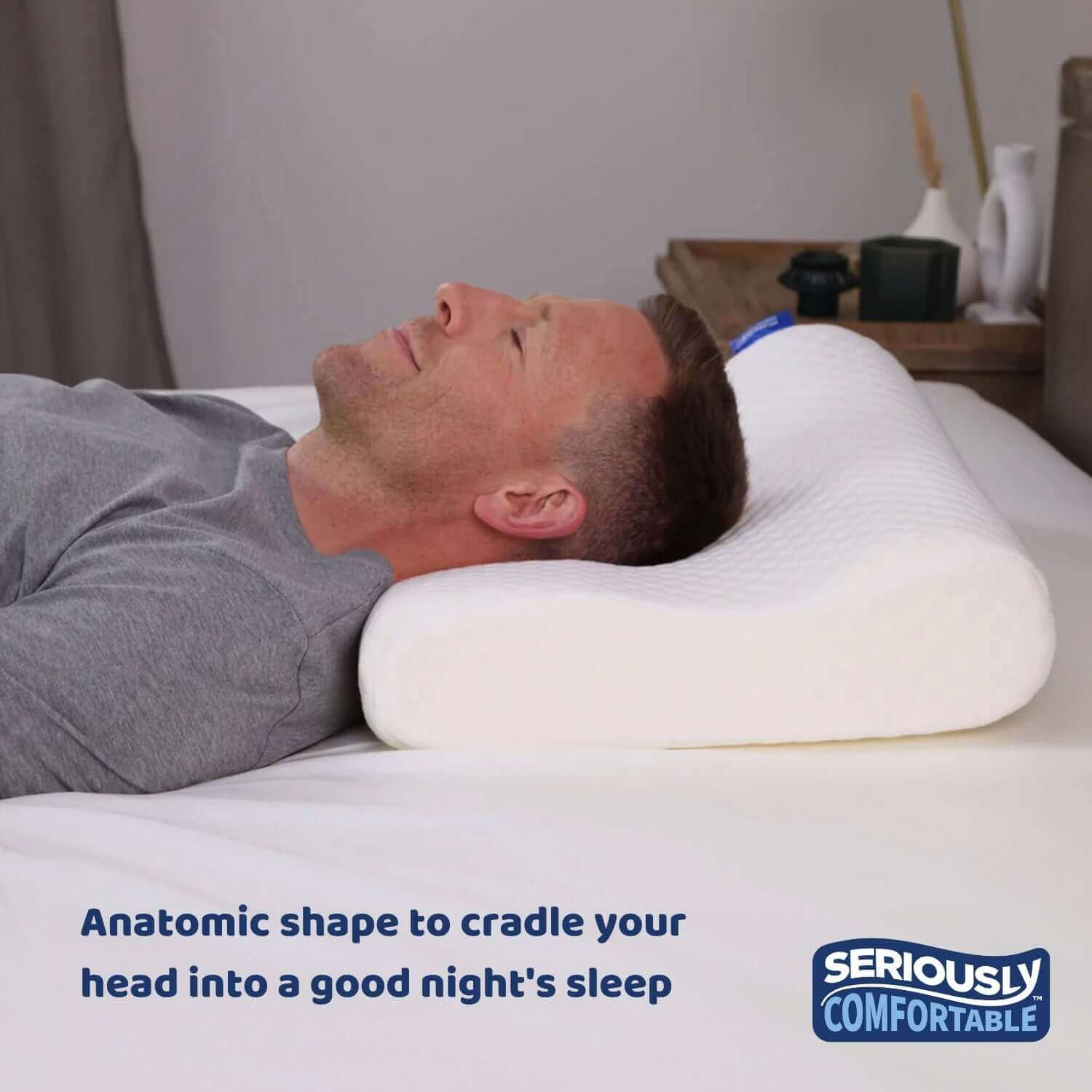 Seriously Comfortable Cool Anatomic Comfort Pillow | UK's Leading Pillow Specialist | UK's Lowest Prices | Featuring UK's Best Brands including TEMPUR®, Dunlopillo, Hypnos, Silentnight, Sealy, Seriously Comfortable & More