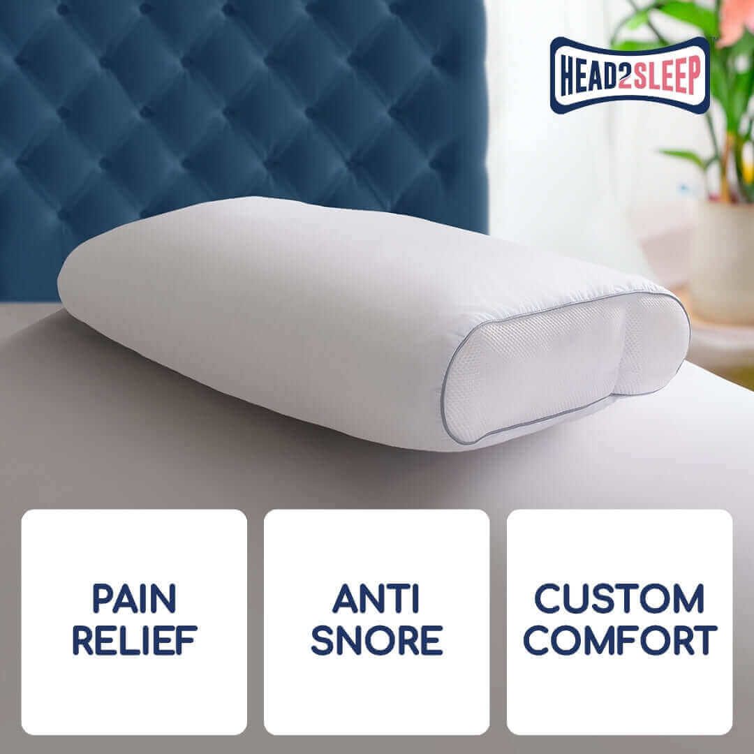 Head2Sleep Duo Feel Neck Support Pillow - CLEARANCE | UK's Leading Pillow Specialist | UK's Lowest Prices | Featuring UK's Best Brands including TEMPUR®, Dunlopillo, Hypnos, Silentnight, Sealy, Seriously Comfortable & More